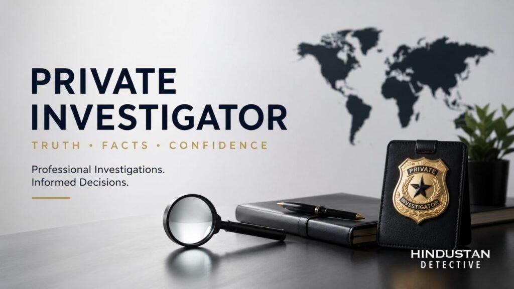 Private investigator conducting a professional investigation in India